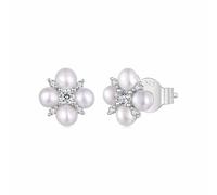 Boucles d'oreilles trèfle à quatre feuilles en argent sterling 925 minimaliste élégant au quotidien