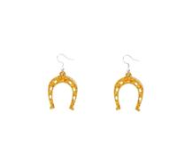 Boucles d'oreilles trèfle en acrylique pour fête irlandaise Vert 5,5 cm, D, Fabriqué en acrylique pour un port confortable tout au long de la journée lors d'événements festifs, Pas de pierre précieuse