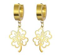 Boucles d'oreilles trèfle vert porte-bonheur Boucles d'oreilles trèfle à quatre feuilles porte-bonheur Bijoux d'amitié avec Accessoires pour la Saint-Patrick Cadeau (Deux trèfles en or 2)