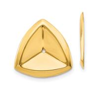 Boucles d'oreilles triangulaires en or jaune poli 14 carats
