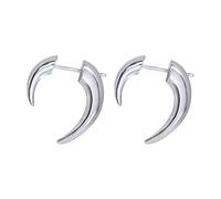 Boucles d'oreilles tribales avec crocs de loup, bijoux gothiques, boucles d'oreilles en corne personnalisées, boucles d'oreilles en spirale pour homme et femme, One Size, Comme décrit, Comme décrit.