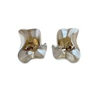 Boucles d'oreilles uniques à niveau floral Boucles d'oreilles étanches Mode Bijoux d'oreille Texture métallique Convient à différentes occasions Porter polyvalent Usage quotidien Goujons d'oreille