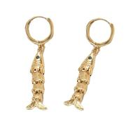Boucles d'oreilles uniques en forme de poisson symbolisant la vigueur et l'agilité en cuivre robuste pour un port confortable, taille unique, Comme décrit, Comme décrit.