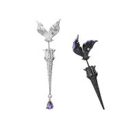Boucles d'oreilles uniques en forme de queue de poisson - Style sombre distinctif - Pour événements artistiques et sociaux, taille unique, Comme décrit, Comme décrit.