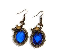 Boucles d'oreilles uniques en forme de tête de mort pour Halloween, squelette gothique, motard, goutte en cristal multicolore, boucles d'oreilles pendantes en métal pour femme, taille unique, Comme