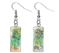 Boucles d'oreilles Van Gogh Iris Bijoux de mode Collections célèbres Boucles d'oreilles simples Cadeaux faits main Orecchini