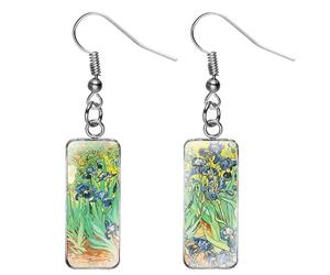 Boucles d'oreilles Van Gogh Iris Bijoux de mode Collections célèbres Boucles d'oreilles simples Cadeaux faits main Orecchini