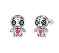 Boucles d'oreilles Vaudou en argent sterling - Boucles d'oreilles gothiques - Cadeau de fête des mères, Argent sterling