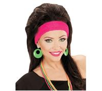 Boucles d'oreilles vert fluo - WIDMANN - Années 80 - Pour femme - À clip
