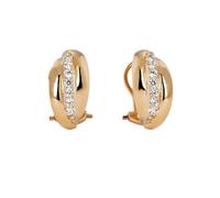 Boucles d'oreilles Vidal & Vidal semi-lune épaisses avec finition or 18 carats et zircons G4019