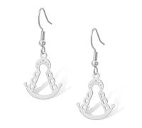 Boucles d'oreilles Vierge Marie pour femmes Boucles d'oreilles pendantes en acier inoxydable Virgen de Guadalupe Bijoux catholiques pour la confirmation, le baptême et la première communion (Argent)