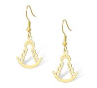 Boucles d'oreilles Vierge Marie pour femmes Boucles d'oreilles pendantes en acier inoxydable Virgen de Guadalupe Bijoux catholiques pour la confirmation, le baptême et la première communion (Or)