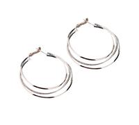 Boucles d'oreilles Viking Corne Tempérament Fan Exagéré Multi Layer Grande Oreille Hoop Argent Aiguille Créoles Tempérament Femme Boucles d'Oreilles Passantes Argent 925, taille unique, Métal, Pas de