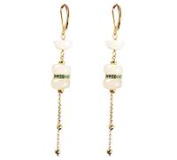 Boucles d'oreilles vintage pour femme en argent 925 plaqué or, jade Hetian, lotus, bleu brûlé, pompon