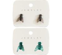 Boucles d'oreilles volantes réalistes, boucles d'oreilles papillon de simulation maison pour femmes et hommes, bijoux d'insecte drôles nouveaux, cadeau animal abstrait unique, 1, résine, no