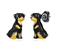 Boucles d'oreilles Yorkie/Beagle/Caniche/Berger Allemand/Bouledogue français/Corgi/Chihuahua/Rottweiler pour femme Boucles d'oreilles pour chien Cadeaux pour femme amoureux des chiens, Argent sterling