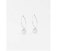 Boucles d'oreilles - ZAG BIJOUX - Columbus - Créoles 30mm - Acier doré - Médaille en nacre