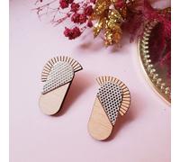 Boucles en bois maya abeille