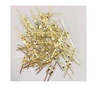 Boucles en métal chromé/doré, 1000 pièces, 25/33/45/60mm, broches de connecteurs de nœud papillon for perles de prismes en cristal(Gold 60mm)