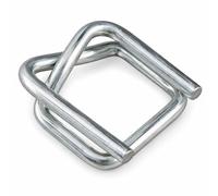 Boucles galvanisées 13 mm pour feuillard - Lot de 1000 pièces - Fixation robuste et anti-corrosion - Pour cerclage palettes, cartons et matériaux lourds