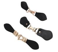 Boucles Métalliques de Cardigan pour Manteau, Lot de 3 Noir