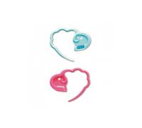 Clover Marqueur de point de verrouillage CL3032 grand plastique, rose/jaune, 13 x 6,5 x 0,5 cm