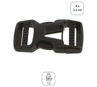 Boucles sangles sac à dos Élémenterre Backbuck Noir 2,5 cm