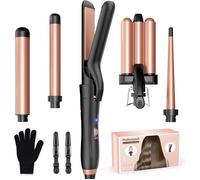 Boucleur a Cheveux,Fer à Boucler 3 Tete avec un Lisseur Cheveux antistatique en céramique pour cheveux avec température réglable