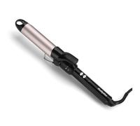 BaByliss Boucleur 32mm Curling Iron-Cylindre à revêtement Pro Satin Touch,10 réglages de température,Montée en température rapide, Boucles sans frisottis,Support de sécurité intégré -Noir & Rose,C332E