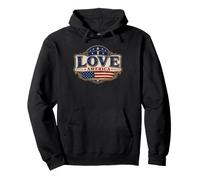 Bouclier Americana patiné I Love America Sweat à Capuche