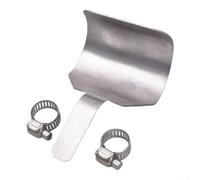 Bouclier anti-feu de soudage en acier inoxydable résistant aux hautes températures pour torche MAPP Protection contre les étincelles Concentration rapide de chaleur Argenté 10 x 7 x 5 cm
