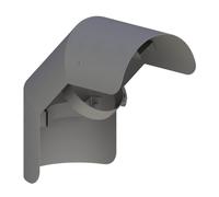 Bouclier anti-rayonnement pour tuyau de poêle à granulés de Ø 100 mm pour angle de 90° gris debout