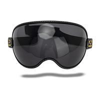 Bouclier de casque de moto rétro visière à bulles PC lunettes de remplacement universel pour casque intégral 3/4 ouvert protection UV lunettes de moto vintage casque à bulles,Smoke