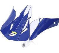 Bouclier de casque SHOT FURIOUS CHASE avec vis brillant bleu marine-blanc-jaune