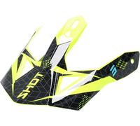 Bouclier de casque SHOT LITE CORE avec vis en jaune fluo brillant et noir