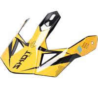 Bouclier de casque SHOT LITE CORE avec vis, noir brillant et jaune