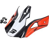 Bouclier de casque SHOT PULSE REVENGE avec vis noir brillant,-orange-blanc