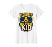 Bouclier de Courage Hey Cancer You Picked The Wrong Kid T-Shirt Graphique avec Valeur