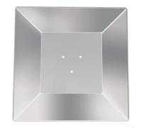 Bouclier de flamme carré en aluminium, couvercle supérieur de chauffage pyramidal, pour chauffage de terrasse de style pyramide, plaque d'auvent chauffant de jardin pour une chaleur améliorée (7 cm)