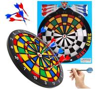 Bouclier de fléchettes, jeu de fléchettes, grand bouclier de jeu + 6 pièces de fléchettes 7+.