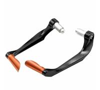 Bouclier de freinage， Protecteur de levier de frein et d'embrayage de moto en aluminium multicolore, 2 pièces(Orange)