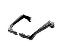 Bouclier de freinage， Protection de levier de frein en aluminium for moto, scooter, VTT, multicolore, 2 pièces(Black)