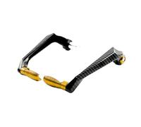 Bouclier de freinage， Protection de levier de frein en aluminium for moto, scooter, VTT, multicolore, 2 pièces(Gold)