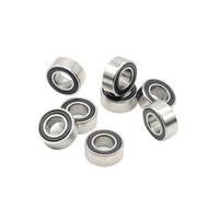 Bouclier de joint bimétallique Micro roulement à gorge profonde 10 pièces SMR105-2RS 5X10X4mm ABEC-7 roulements billes moteur miniature en acier inoxydable noir