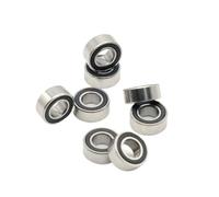 Bouclier de joint bimétallique, Micro roulements à gorge profonde, 10 pièces MR105RS 5x10x4mm ABEC-7, billes moteur miniatures, noir