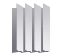 Bouclier de joint de porte de garage - Bande de protection en aluminium 4 pièces 15 x 4,5 cm | Protecteur de balayage de barrière contre les intempéries, Anti-mastication d'animaux, Durable, pour Gara