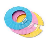 Bouclier De Lavage Des Cheveux Pour Enfants, Couleur Unie, Shampoing De Bain Réglable, Bonnet Souple, Soins Pour Bébés, 1 Pièce
