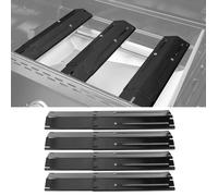 Bouclier de plaque chauffante en acier inoxydable pour barbecue à gaz - DILWE - Réglable - Noir