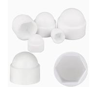 Bouclier de protection de boulons en plastique hex Cache-vis multicolores de différentes tailles, lot de 50(White,M20x30x40)