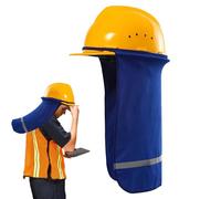 Bouclier de soleil du chapeau dur - Visor de soleil de bouclier à maille à bord complet, bande réfléchie pour le chantier de construction en plein air - Couverture de silence de cou de cou à bord comp